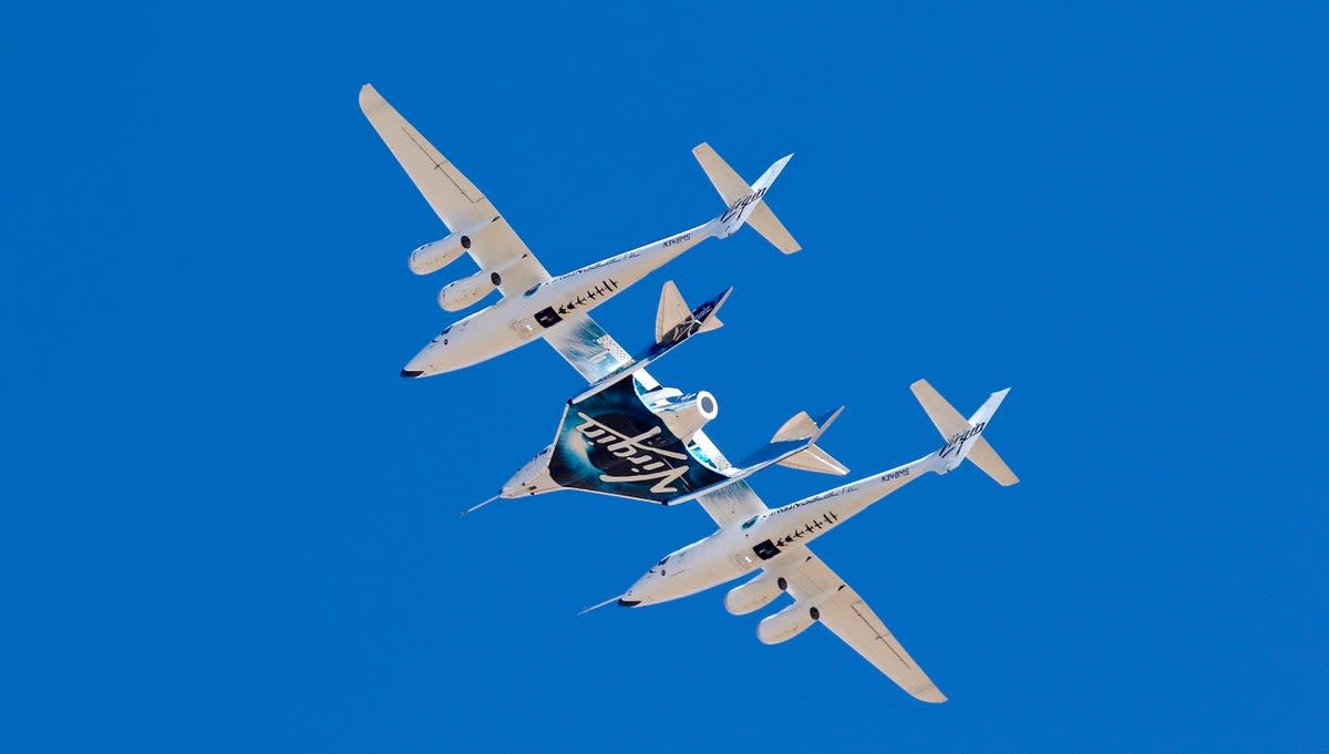 Virgin Galactic’s VSS Unity, which completed it’s final test flight last month (Matt Hartman/AP)