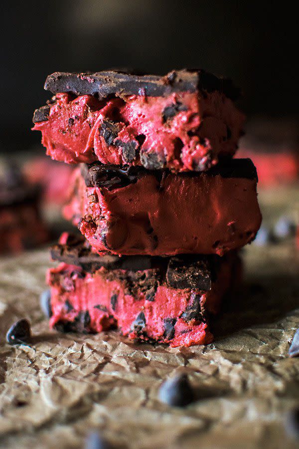 Red Velvet Cookie Dough Bars