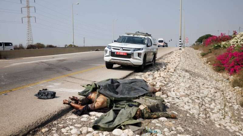body of a man killed in Sderot, Israel