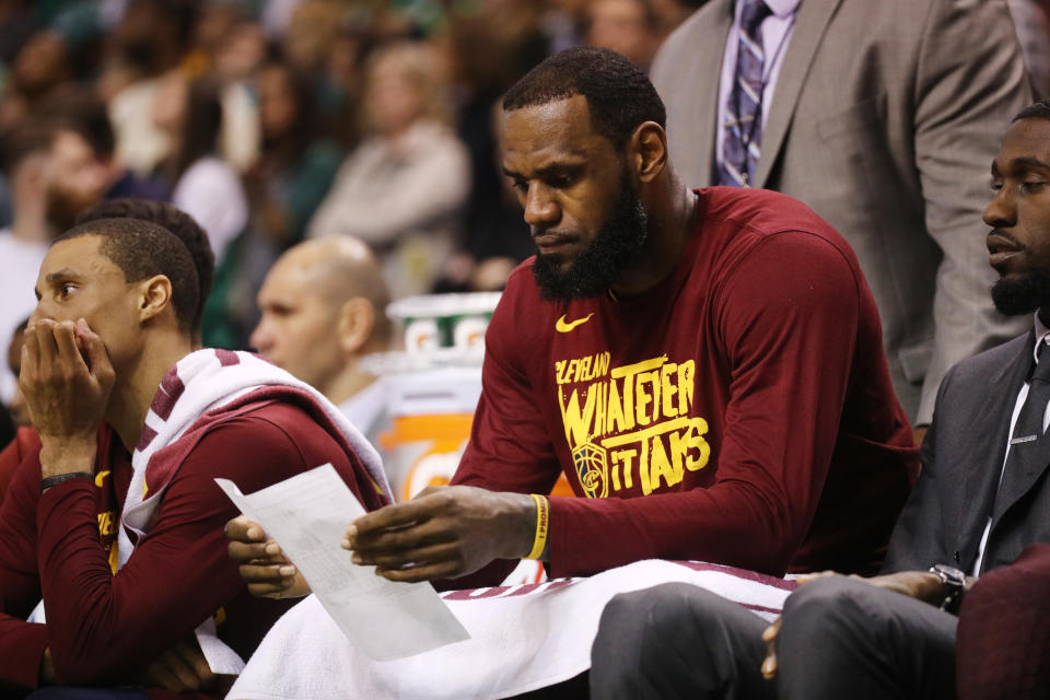 LeBron James remembered every second of Boston’s 7-0 run to start the fourth quarter in Game 1 of the Eastern Conference Finals on Sunday, and described it to the media after perfectly. (Getty Images)