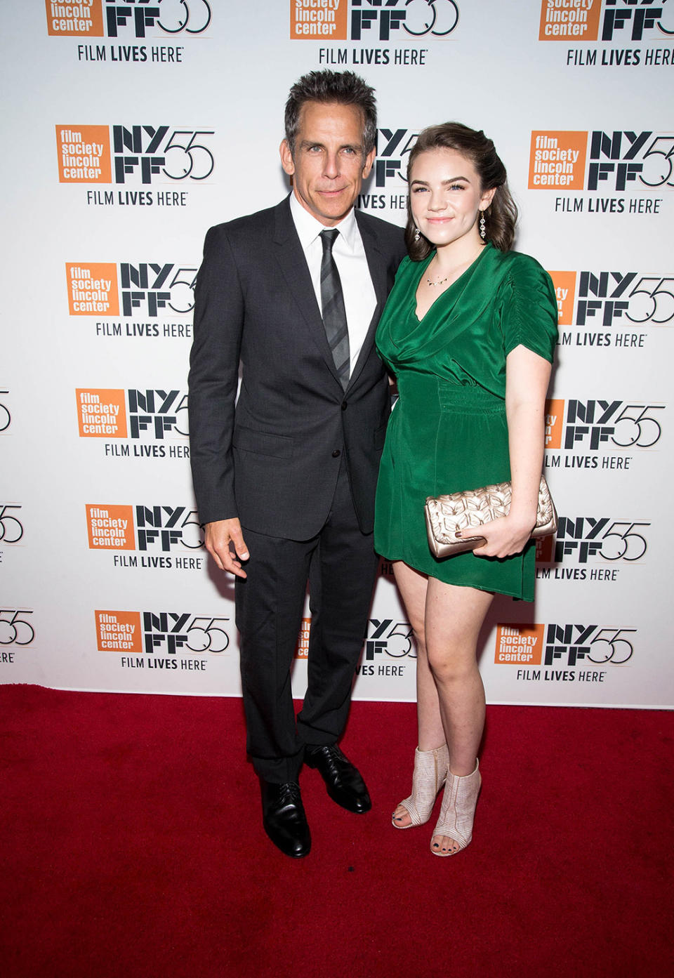 <p>The <em>Zoolander</em> star brought his daughter, 15-year-old Ella, as his date for the premiere of his new movie, <em>The</em> <em>Meyerowitz Stories</em>, during the New York Film Festival. (Photo: Paul Zimmerman/WireImage) </p>