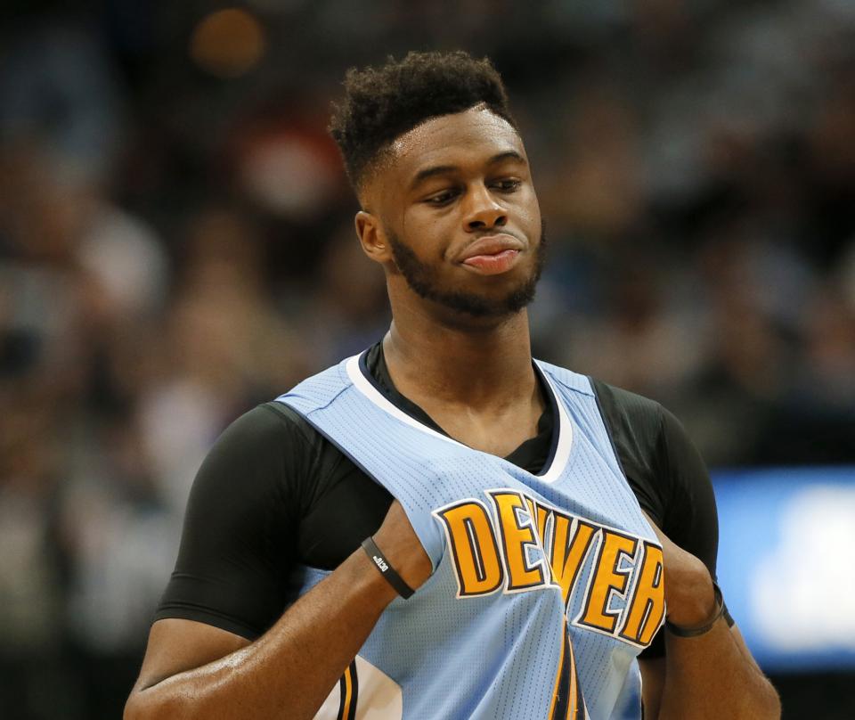 Emmanuel Mudiay regrets not being specific and asking for that stackable lunch kit from Uncommon Goods. (AP)