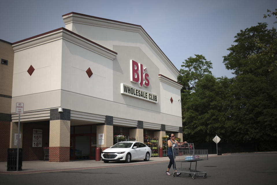 FALLS CHURCH, VIRGINIA - MAY 23: A BJ's Wholesale Club is shown on May 23, 2023 in Falls Church, Virginia. BJ’s Wholesale Club Holdings Inc. reported earnings showing an increase in first-quarter earnings profit but missed revenue expectations. (Photo by Win McNamee/Getty Images)