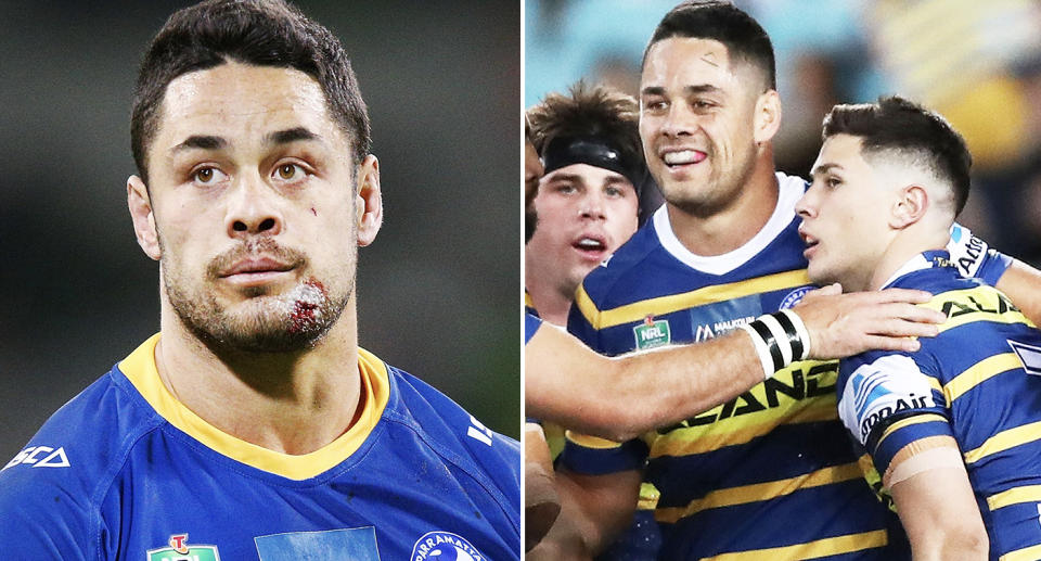 Jarryd Hayne during his NRL career with Parramatta.