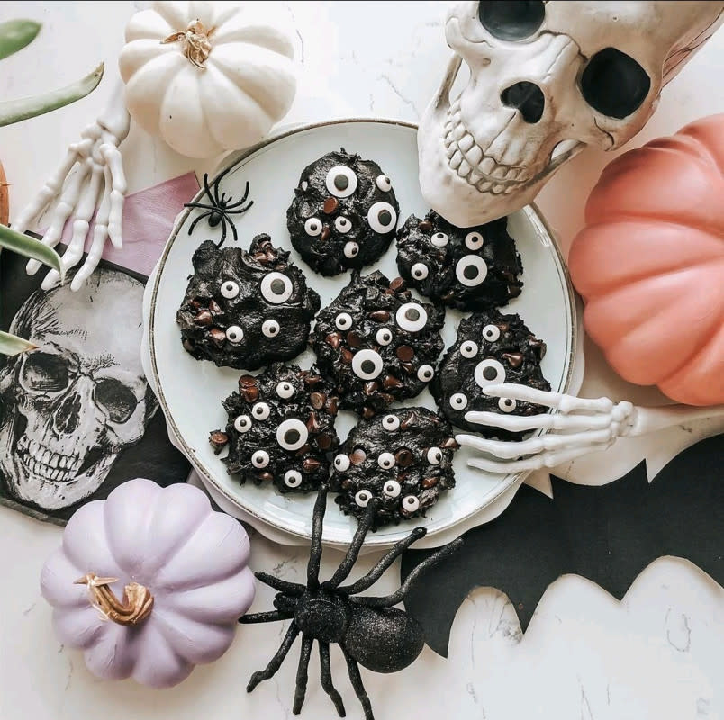 <p>Love To Be In The Kitchen</p><p><strong>Get the recipe: <a href="https://lovetobeinthekitchen.com/2016/09/08/spooky-cookies/" rel="nofollow noopener" target="_blank" data-ylk="slk:Spooky Cookies;elm:context_link;itc:0;sec:content-canvas" class="link ">Spooky Cookies</a></strong></p><p><strong>Related: <a href="https://parade.com/1146907/kristamarshall/whoopie-pie-recipes/" rel="nofollow noopener" target="_blank" data-ylk="slk:33 Best Whoopie Pies;elm:context_link;itc:0;sec:content-canvas" class="link ">33 Best Whoopie Pies</a></strong></p>