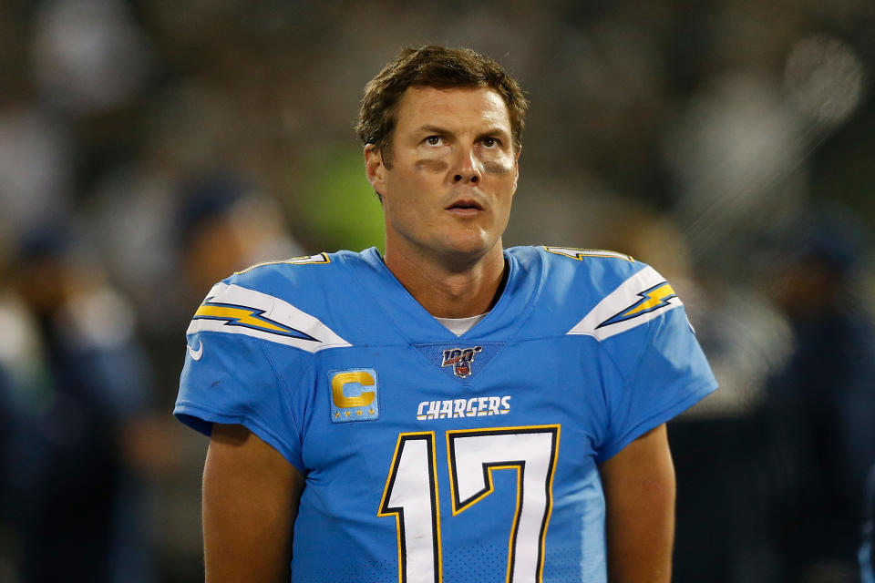 Philip Rivers could be benched for his backup if he doesn't stop throwing interceptions. (Photo by Lachlan Cunningham/Getty Images)