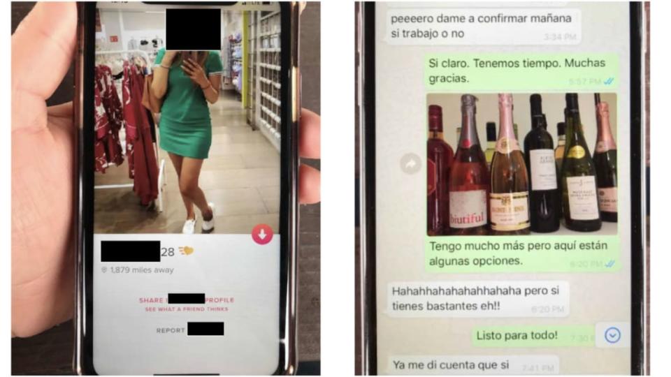 <div class="inline-image__caption"><p>Among the material found on two phones seized by investigators were messages with one of victim about alcohol (right) and a profile of a woman he met on a dating site (left).</p></div> <div class="inline-image__credit">U.S. District Court Columbia</div>