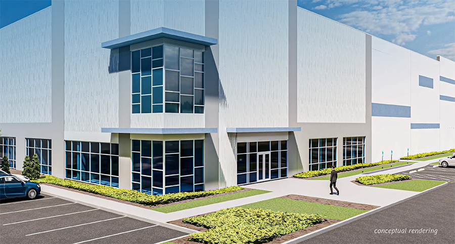 Conceptual rendering of the WebstaurantStore distribution center coming to Ellabell, Georgia.