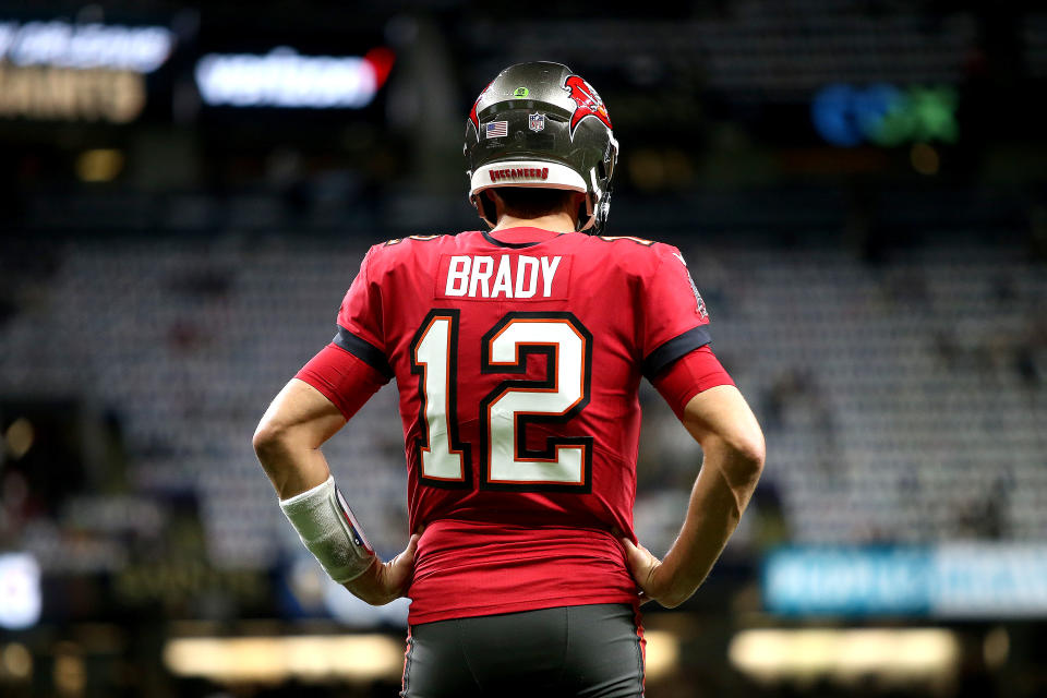 Tom Brady #12 of the Tampa Bay Buccaneers 