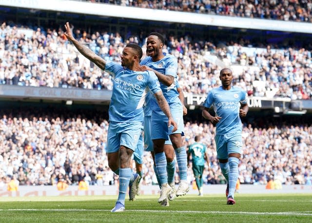 Gabriel Jesus celebrates