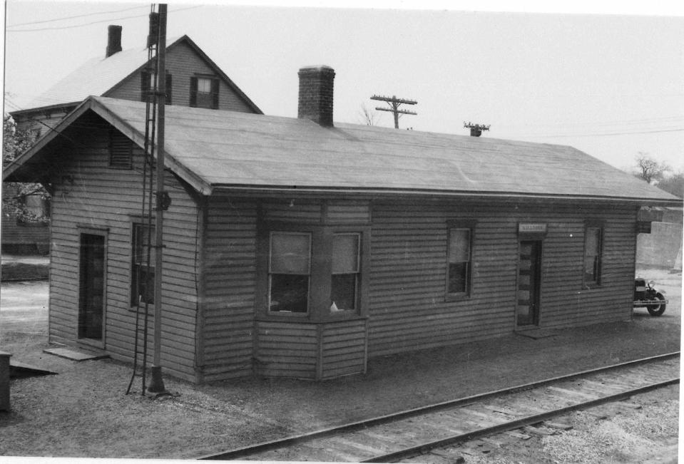 The Milltown station was built in 1916 for World War I passenger rush. This picture was taken about 1930, according to the Raritan River Railroad Historical Society.