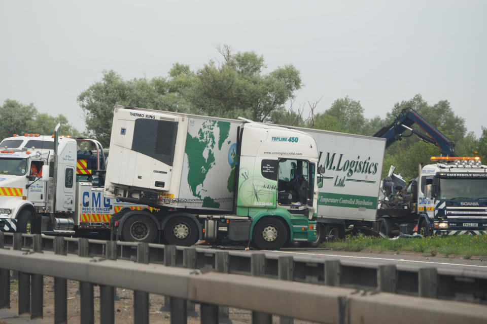 Lorry drivers charged with death by dangerous driving after fatal M1 crash which left 8 dead