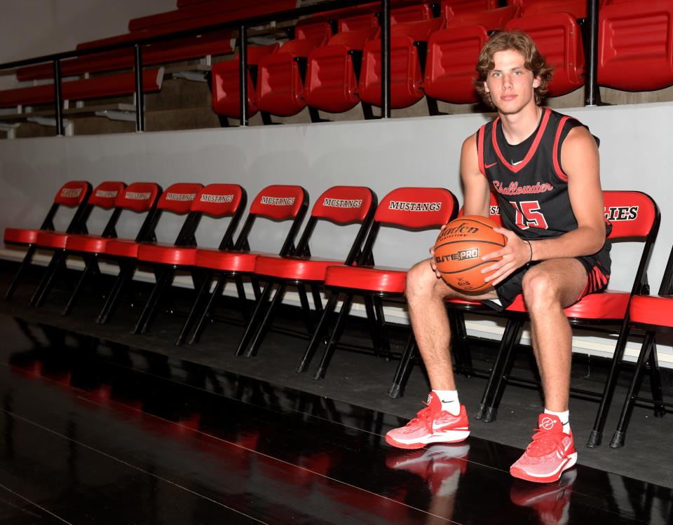 Shallowater’s Cooper Lusk is the basketball player of the year, as seen Tuesday, April 9, 2024, at Chuck Darden Court in Shallowater.