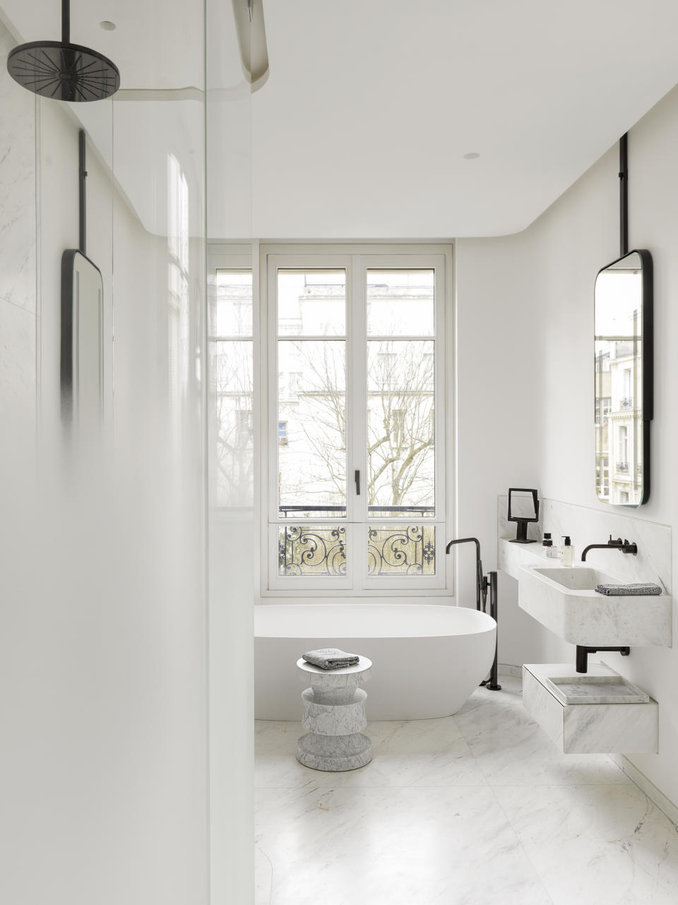 <p> Apartment bathrooms are often small; to combat limited space, keep it light, airy and clutter free, a simple toning down of the decor can be transformative. </p> <p> 'We have been advocating a “less is more” design approach for years and we think it's a movement that is becoming global. Today, we are moving away from ephemeral trends to focus on creating unique and timeless places; lasting spaces that reflect ourselves,' say interior designers Raphaël Le Berre and Thomas Vevaud from Le Berre Vevaud.  </p>