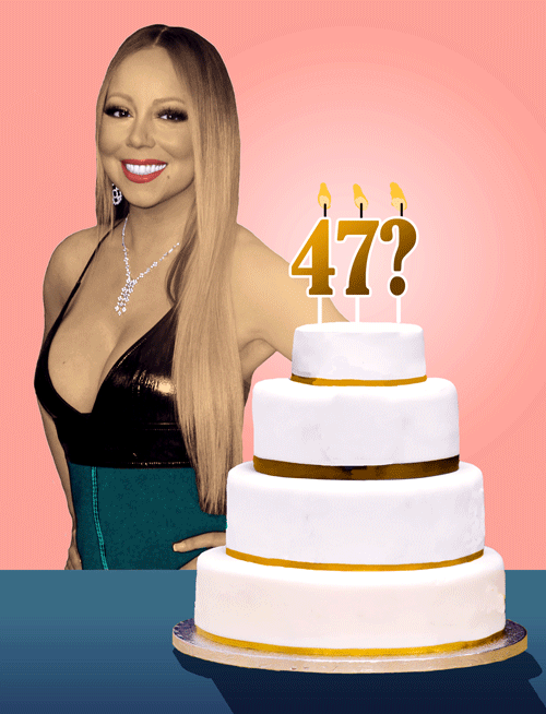 Is Mariah Carey turning 47 or 48 today? We try to get to the bottom of it. (GIF: Getty Images/Yahoo Celebrity)