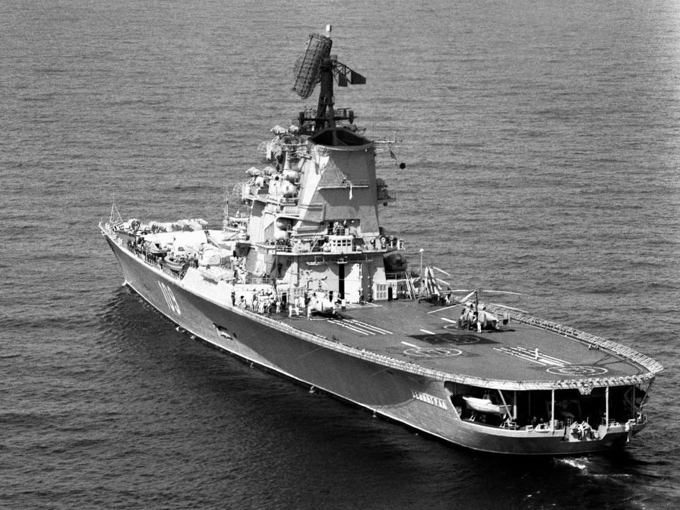 Russia Soviet aircraft carrier Leningrad