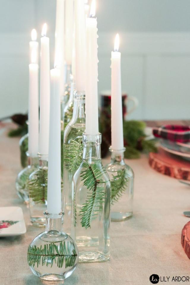 How to Make Wine Bottle Candles • Lovely Greens