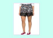 <p>$80, <a rel="nofollow noopener" href="http://www.eloquii.com/floral-scalloped-shorts/1344225.html?cgid=shorts&dwvar_1344225_colorCode=16&start=6" target="_blank" data-ylk="slk:Eloquii;elm:context_link;itc:0;sec:content-canvas" class="link ">Eloquii</a> </p>