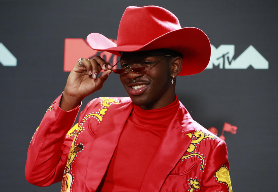 2019 MTV Video Music Awards - Photo Room - Prudential Center, Newark, New Jersey, U.S., August 26, 2019 - Lil Nas X poses backstage. REUTERS/Andrew Kelly