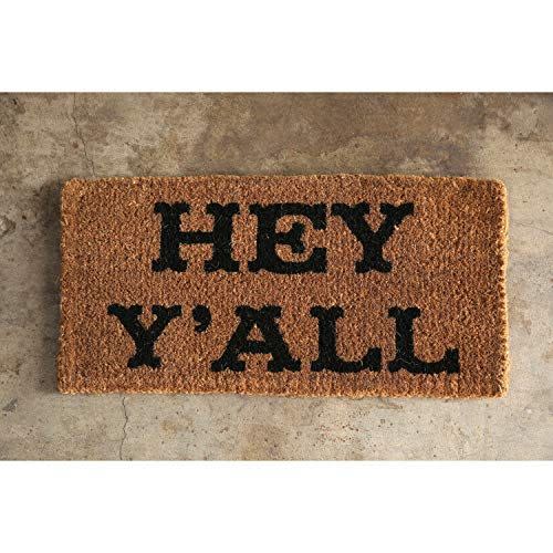 Hey Y'all Natural Coir Doormat