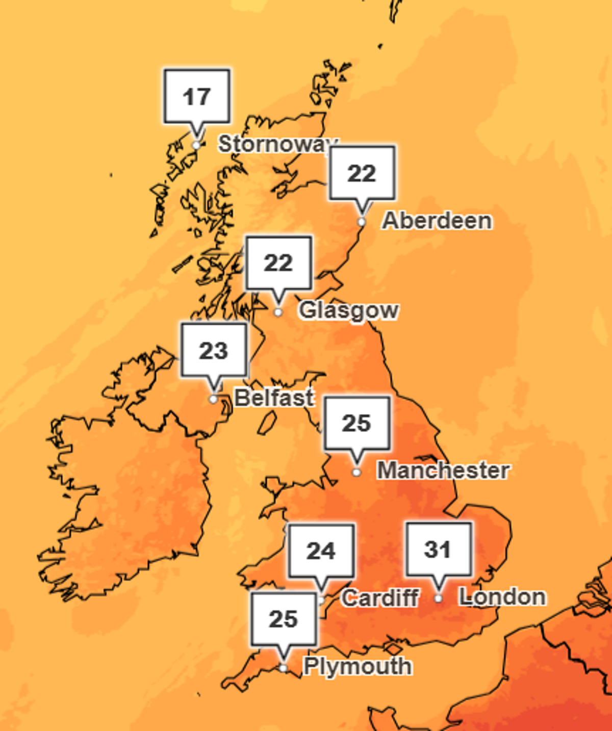 UK weather Heatwave in your area as Met Office warns of hottest day