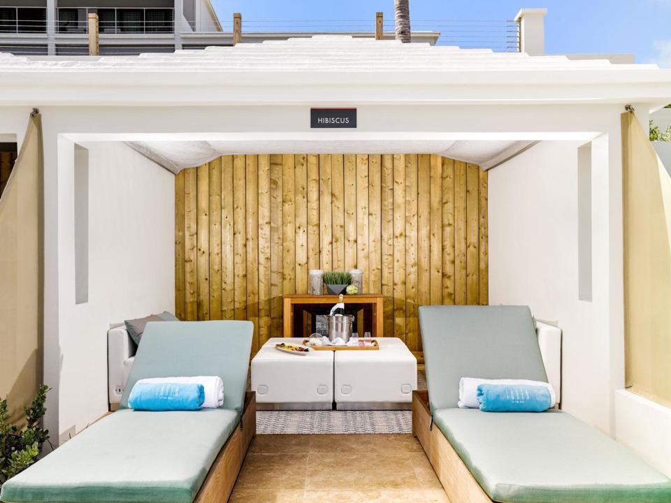 Private poolside cabana at The Loren