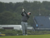 Scotland's Robert Macintyre plays a shot to the 15th green during a practice round ahead of the start of the British Open golf championships at Royal Portrush in Northern Ireland, Wednesday, July 17, 2019. The British Open starts Thursday. (AP Photo/Matt Dunham)