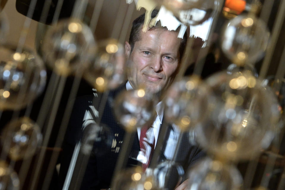 FILE - Hungarian physicist Ferenc Krausz poses for a photo, Oct. 22, 2015, in Munich, Germany. The Nobel Prize in physics has been awarded on Tuesday, Oct. 3, 2023 to Pierre Agostini, Ferenc Krausz and Anne L’Huillier for looking at electrons in atoms by the tiniest of split seconds. (Tamas Kovacs/MTI via AP, File)