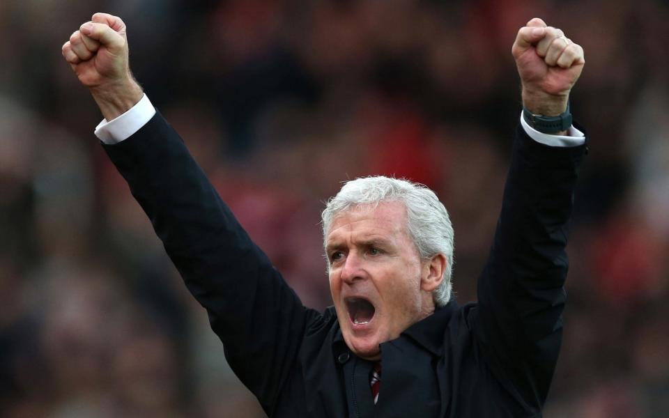 Bottom’s up: Mark Hughes is on a survival bonus of just under £1 million to keep Southampton in the Premier League