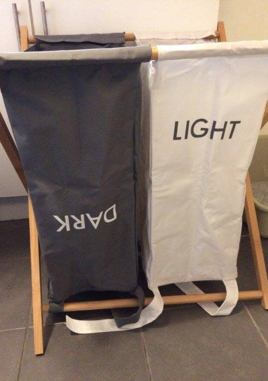 ‘Lights and Darks’ laundry hamper from kmart