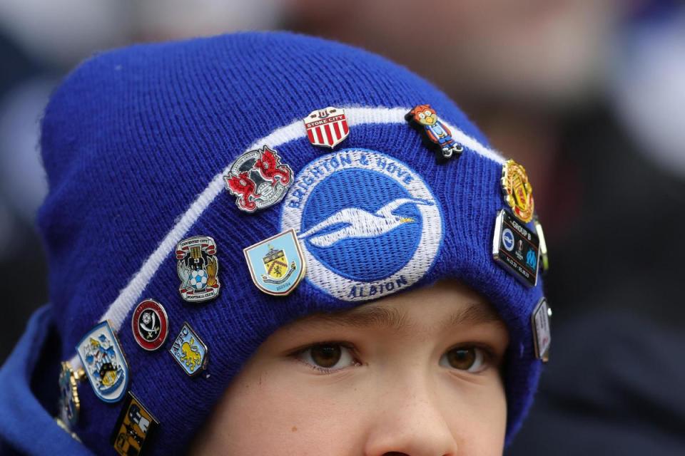 Brighton fans watch Seagulls exchange gifts with Burnley <i>(Image: Richard Parkes)</i>