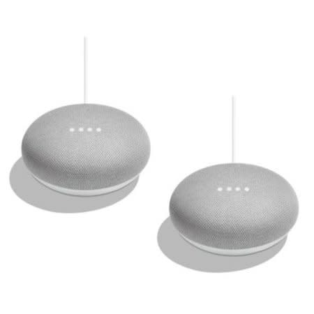 2) Google Home Mini Chalk, 2-Pack