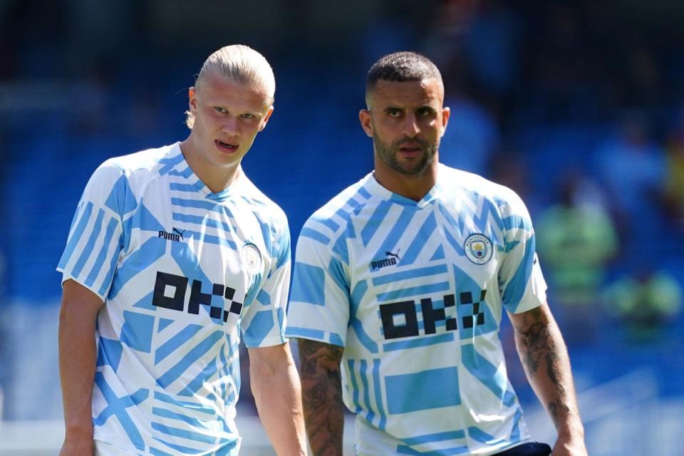 Kyle Walker has leapt to the defence of Manchester City forward Erling Haaland after he fired another blank (Martin Rickett/PA) (PA Wire)