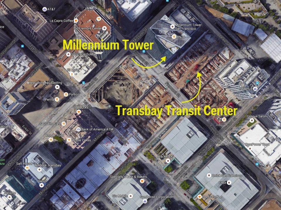 millennium tower; transbay transit center