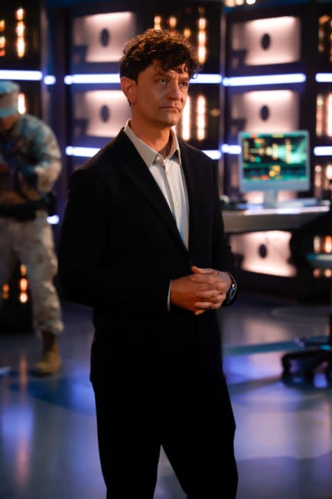 QUANTUM LEAP — “As the World Burns” Episode 212 — Pictured: James Frain as Gideon — (Photo by: Jordin Althaus/NBC)