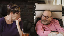 This image released by Netflix shows Denise Jacobson, left, and Neil Jacobson in a scene from "Crip Camp: A Disability Revolution." (Netflix via AP)