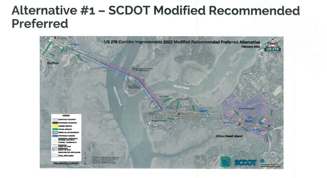 The SCDOT recommended and preferred alternative.