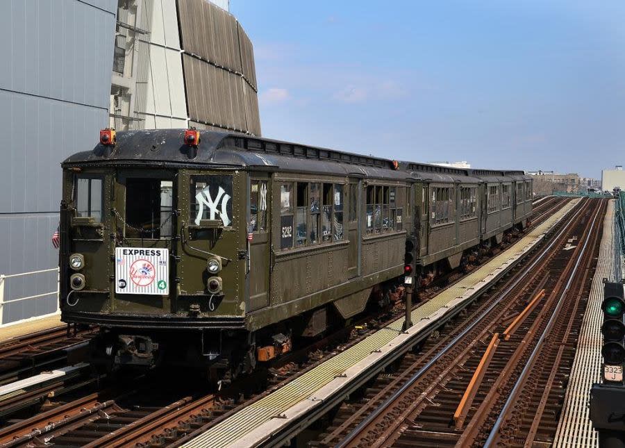 A nostalgia train will take visitors to Yankee stadium. (Courtesy of the New York Transit Museum)