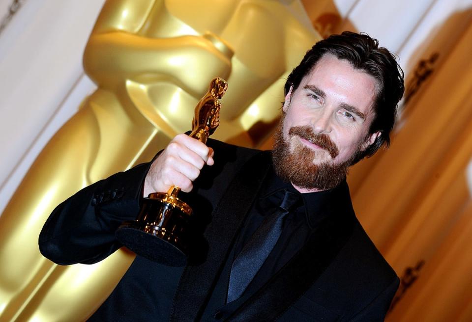 Christian Bale, pictured with his Best Supporting Actor Oscar, played Michael Burry in ‘The Big Short’ (PA)