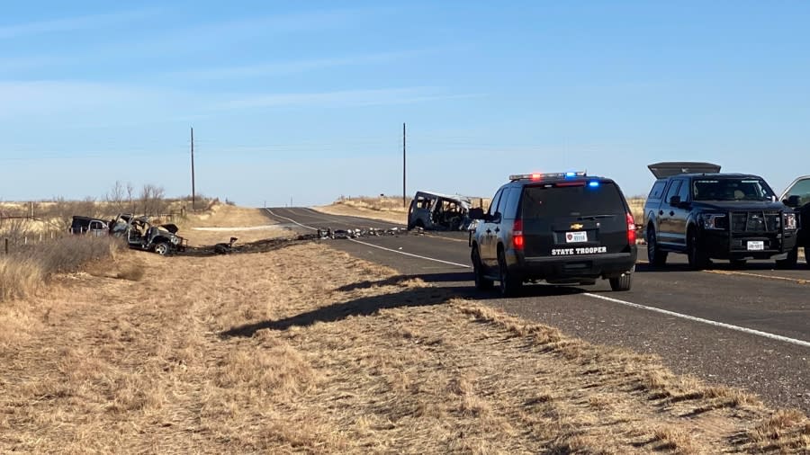 Crash site in Andrews County (Nexstar/Staff)