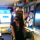 <p>Even the adults got in on the act – as this teacher proved, dressing up as Gangsta Granny (Picture: <a rel="nofollow noopener" href="https://twitter.com/Byronprimarysch" target="_blank" data-ylk="slk:Byron Primary School;elm:context_link;itc:0;sec:content-canvas" class="link ">Byron Primary School</a>) </p>