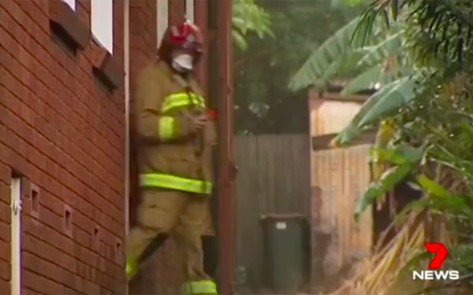 It took firefighters all day to clear the unit, which was piled high with books and other items. Source: 7 News