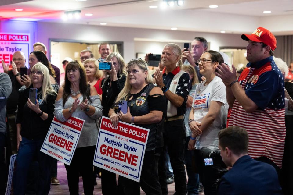 Congresswoman’s supporters say Marjorie Taylor Greene ‘says it as it is’ (Getty Images)