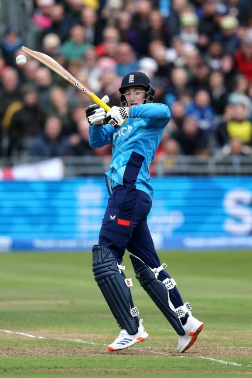 In the runs again: England captain Harry Brook on his way to 72 in the 5th ODI against Australia at Bristol (Adrian Dennis)