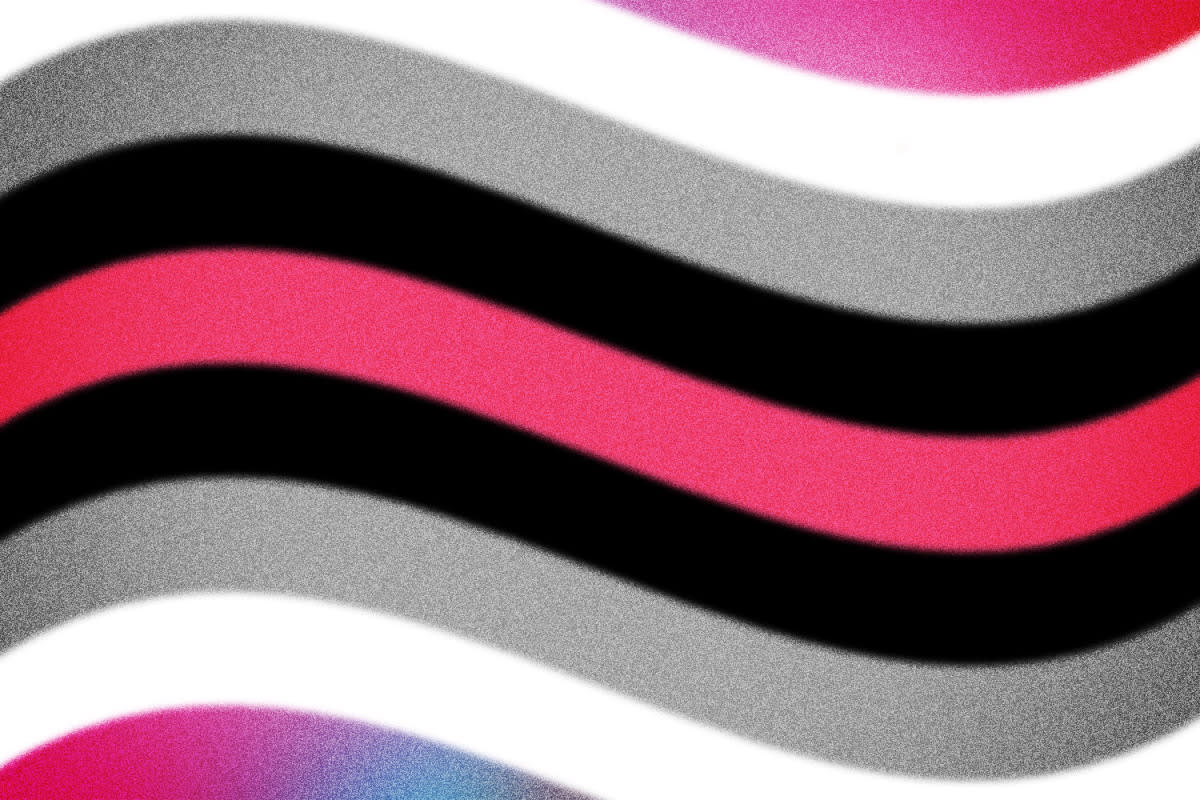 flag of grey black and pink stripes