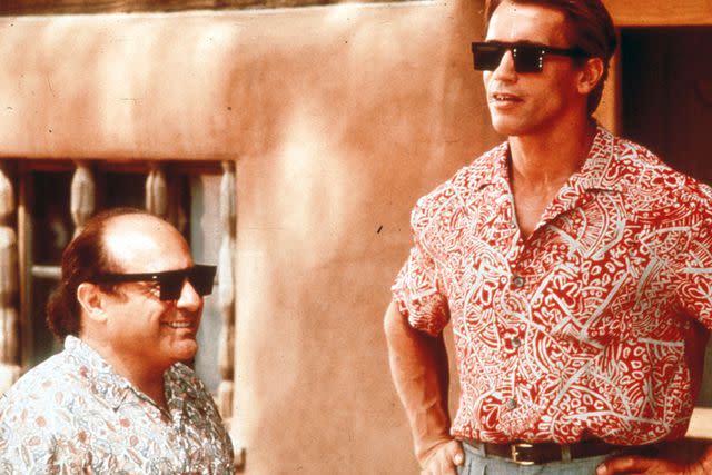 <p>RGR Collection / Alamy</p> Danny DeVito (left) and Arnold Schwarzenegger in 'Twins'