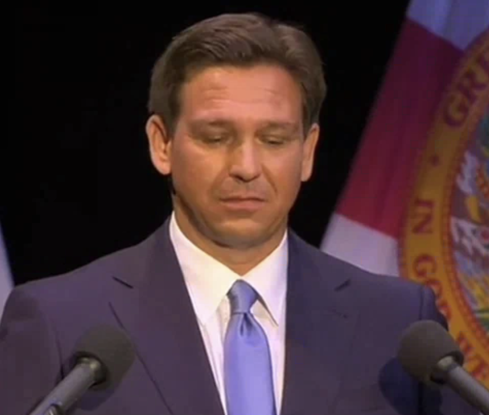 A close-up of DeSantis