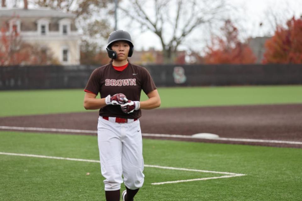 Olivia Pichardo at fall practice with the Bears in November 2022.  / Credit: Brown University