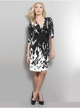 Rosette Faux Wrap Dress, $24.99