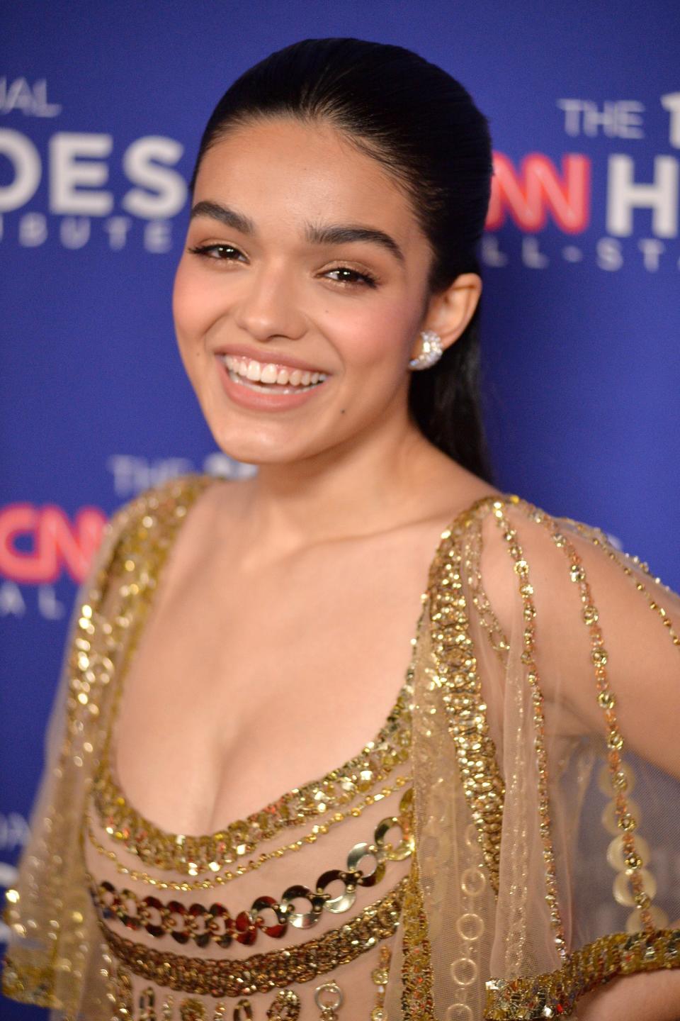 Close-up of Rachel smiling at an event